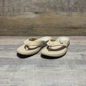 Hey Dude Christi Tan  Thong Sandals Women's Size 9